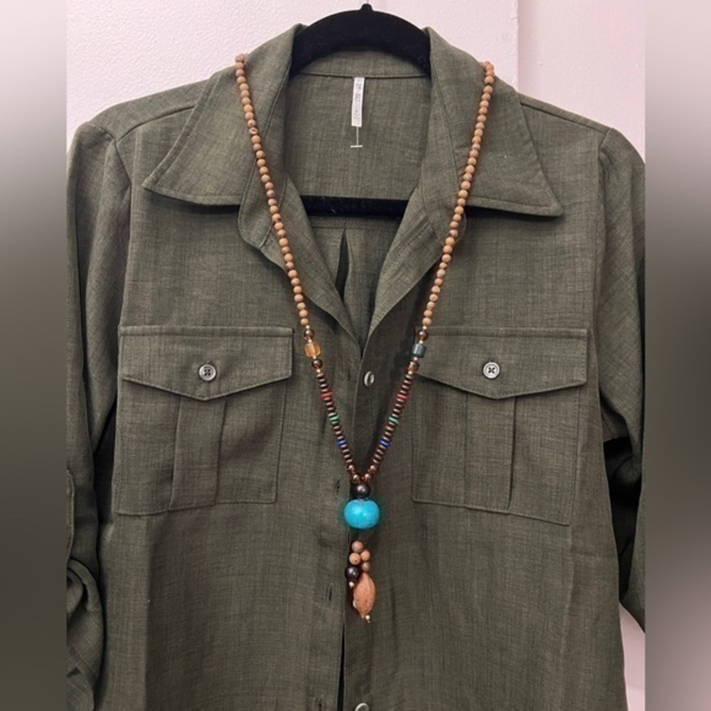 Brand new long sweater beads chain necklace with beads tassels J007